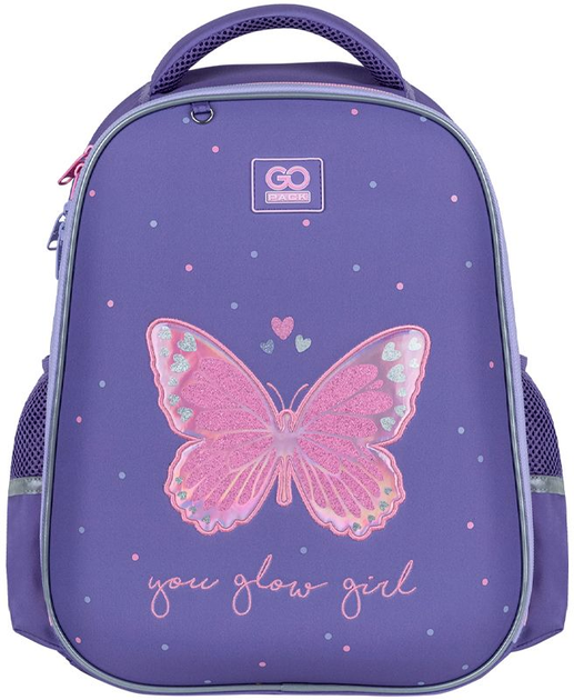 Рюкзак шкільний напівкаркасний GoPack Education Glowing 38x28x13 см 15 л Фіолетовий (GO25-165M-4) - зображення 3