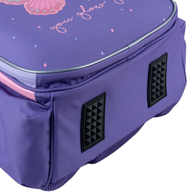 Рюкзак шкільний напівкаркасний GoPack Education Glowing 38x28x13 см 15 л Фіолетовий (GO25-165M-4) - зображення 8