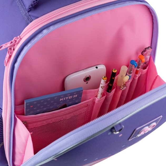 Рюкзак шкільний напівкаркасний GoPack Education Glowing 38x28x13 см 15 л Фіолетовий (GO25-165M-4) - зображення 10