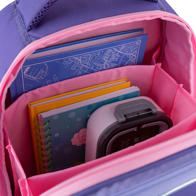 Рюкзак шкільний напівкаркасний GoPack Education Glowing 38x28x13 см 15 л Фіолетовий (GO25-165M-4) - зображення 12