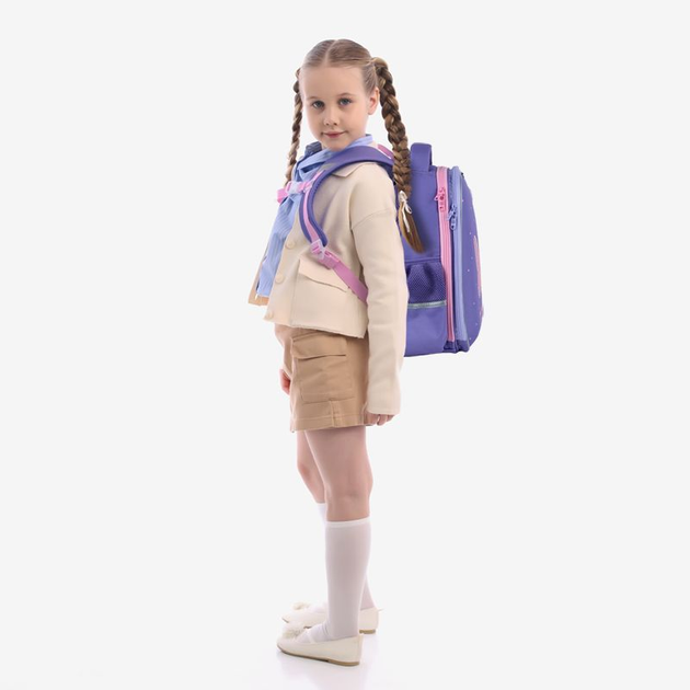 Рюкзак шкільний напівкаркасний GoPack Education Glowing 38x28x13 см 15 л Фіолетовий (GO25-165M-4) - зображення 17