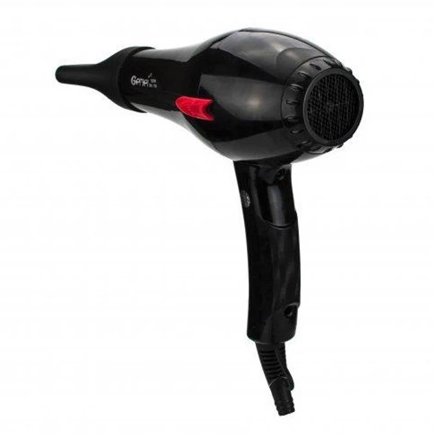 Фен для укладки и сушки волос Gemei GM-1706 Pro 1500W Черный - изображение 3
