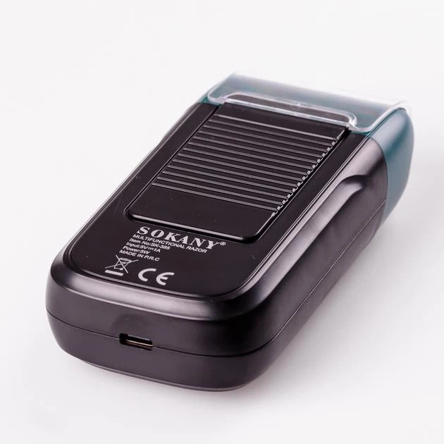 Акумуляторна електробритва-шейвер для гоління обличчя з USB та IPX5 Sokany SK-385 Pro Зелений + Щіточка для очищення - зображення 4