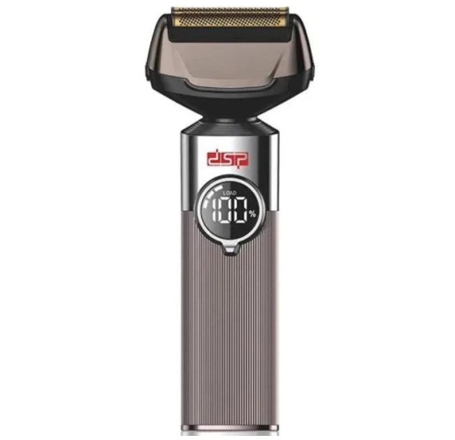 Аккумуляторная электробритва для бритья лица с USB, IPX5 и LED-дисплеем DSP DSP-60173 Pro Серый - изображение 4