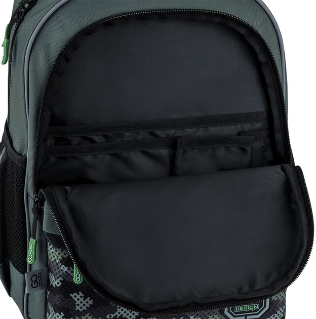 Рюкзак шкільний GoPack Education Legion 41x29x17 см 15 л Хакі (GO25-182M-5) - зображення 10