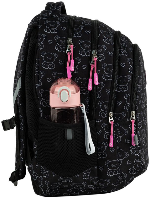 Рюкзак шкільний GoPack Teens 44x32x18 см 19 л Чорний (GO25-162L-2) - зображення 5
