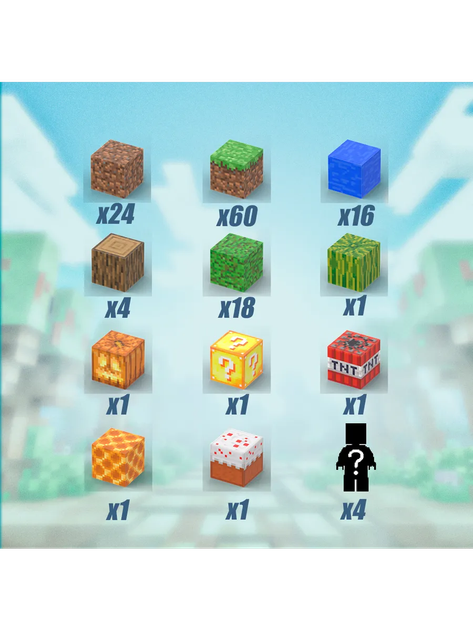 Дитячий магнітний конструктор кубики Minecraft, 128 деталей - зображення 2