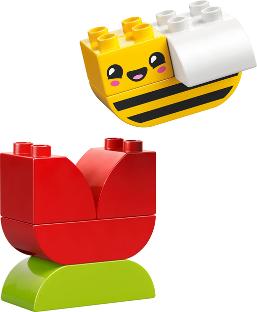 Zestaw klocków LEGO Duplo 3 w 1 Mój pierwszy kwiatek i pszczoła 7 elementów (30686) - obraz 2