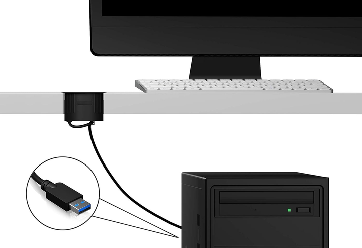 Hub USB Icy Box 3-port, USB-C SD/microSD Black (IB-HUB1404) - obraz 5