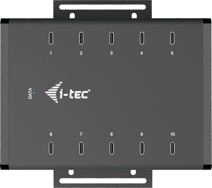 Hub USB i-Tec Metal Charging + data HUB USB-C/USB-A 15W Black (CACHRGHUB10C) - obraz 3
