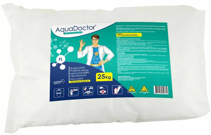 Флок (коагулянт) в порошке против мутности в воде Aquadoctor FL 25 кг - изображение 2
