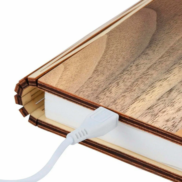 Настільна лампа книга (10×9×2,2см), від USB / Світильник / Світлодіодний нічник ADB-2231 (L) - зображення 6