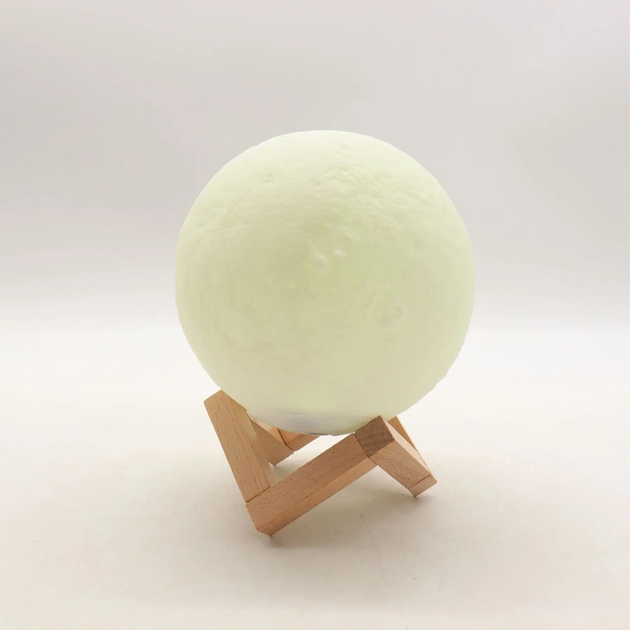 Нічник світильник від USB, 3D / Сенсорна лампа з пультом Magic LED Moon (L) - зображення 9