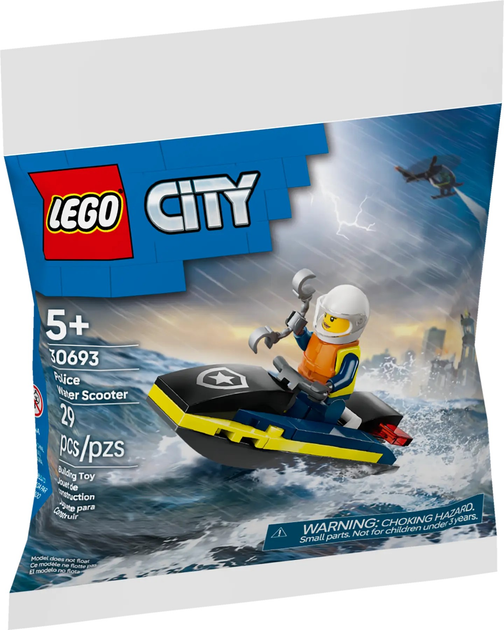 Zestaw klocków LEGO City Police Water Scooter 29 elementów (30693) - obraz 1