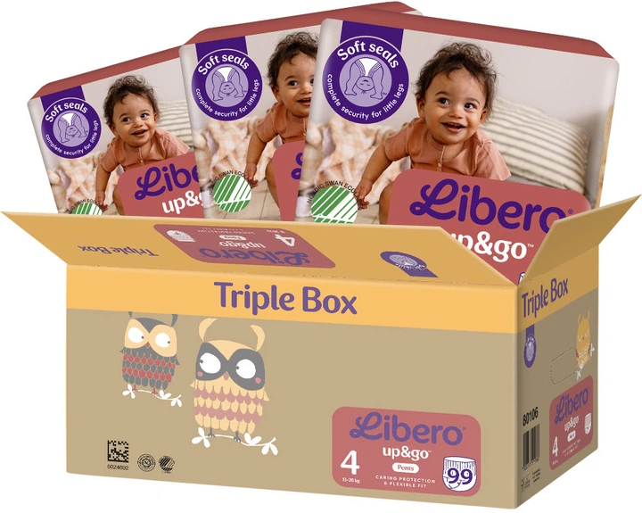 Подгузники-трусики Libero Up&Go 4 7-10 кг 99 шт бокс (7322542271438) - изображение 2