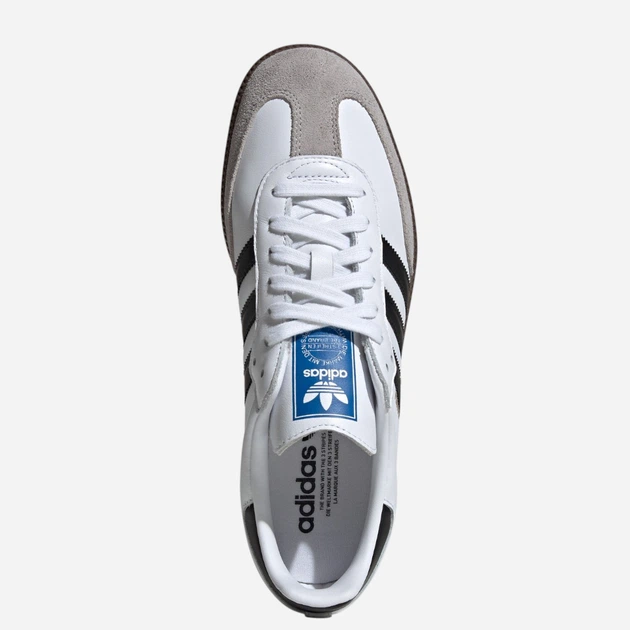 Жіночі кеди низькі adidas Samba B75806 38 (5UK) Білі/Чорні/Сірі (4059809047125) - зображення 6