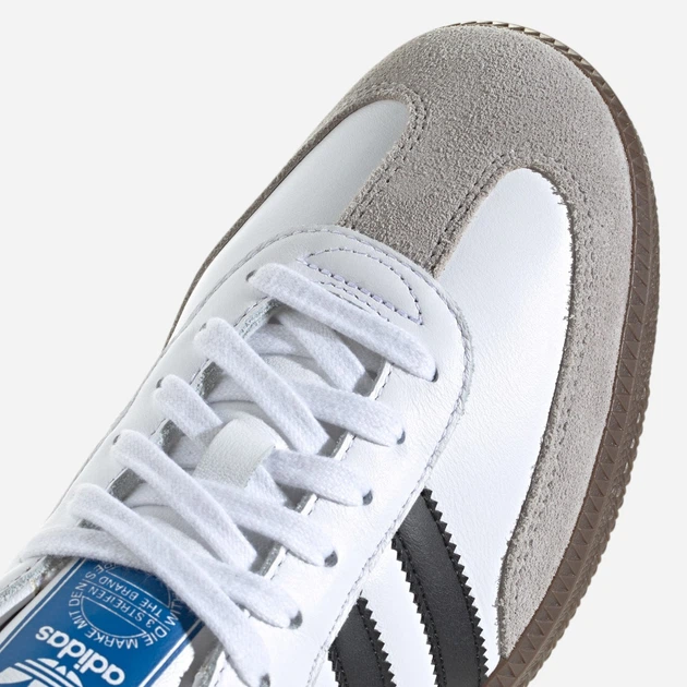 Жіночі кеди низькі adidas Samba B75806 38 (5UK) Білі/Чорні/Сірі (4059809047125) - зображення 7