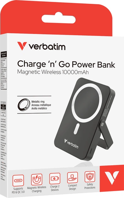 УМБ Verbatim Charge 'n' Go Power Bank 10000 mAh Black (0023942322641) - зображення 3