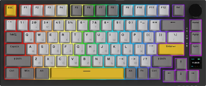 Клавіатура бездротова Ajazz AK820 Pro Gift Switch Black RGB