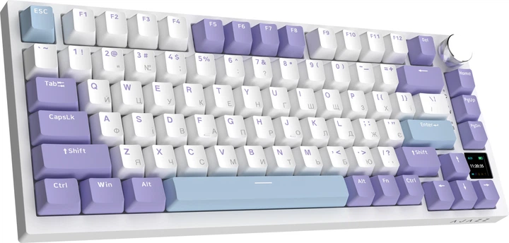 アオ Клавиатура беспроводная Ajazz AK820 Pro Flying Fish Switch Purple