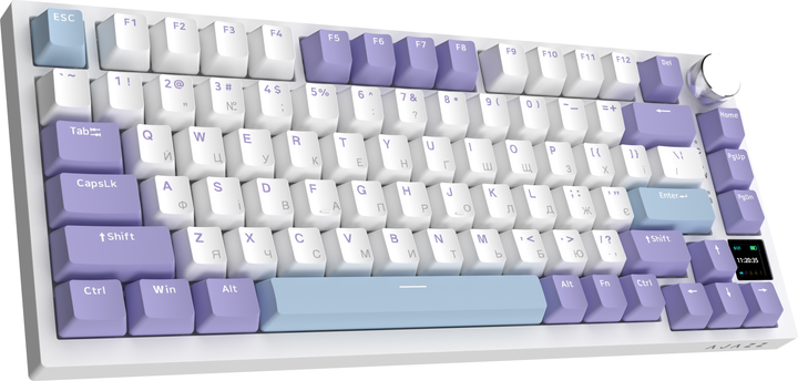 Клавиатура беспроводная Ajazz AK820 Pro Gift Switch Purple RGB (AK820PRO-G-PWB) - изображение 4