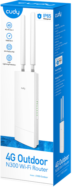 Маршрутизатор Cudy LT400 Outdoor 4G LTE Cat 4 N300 Wi-Fi Router - зображення 5