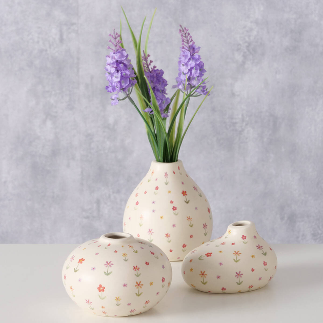 Wazon Boltze Home Blümi ceramiczny w drobne kwiatki Wzór 1 (5902973442007) - obraz 4