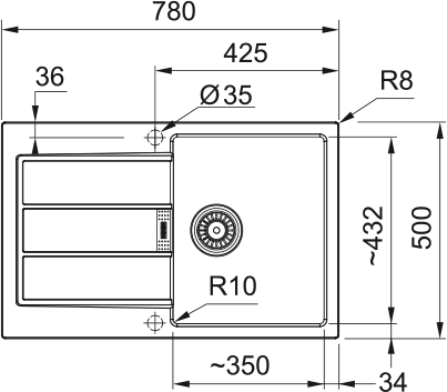 Кухонная мойка Franke S2D 611-78 (143.0671.744) тектонайт бежевый - Фото 5 Кухонная мойка Franke S2D 611-78 (143.0671.744) тектонайт бежевый - изображение 5