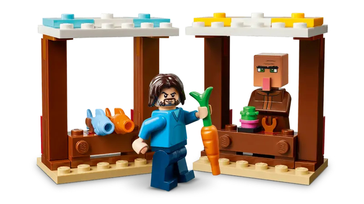 Zestaw klocków LEGO Minecraft The Ghast Balloon Village Attack 555 elementów (21273) - obraz 3
