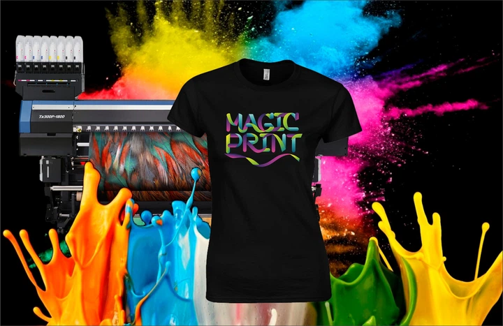 Печать на футболках Ваш принт Футболка Женская Magic Print Модель: WOMAN с принтом Размер: L Цвет: Черный - Фото 3 Печать на футболках Ваш принт Футболка Женская Magic Print Модель: WOMAN с принтом Размер: L Цвет: Черный - изображение 3