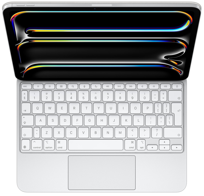 Etui z klawiaturą Magic Keyboard do Apple iPad Pro 11 (M4) International English White (MWR03Z/A) - obraz 3