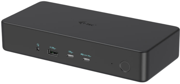 i-tec USB 3.0 / USB-C / Thunderbolt 3 Professional Dual 4K Display Docking Station Generation 2 + Power Delivery 100W (CADUAL4KDOCKPD2) - obraz 3