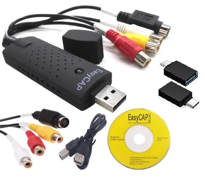 Карта відеозахвату зовнішня AV Easycap USB Type C - изображение 1
