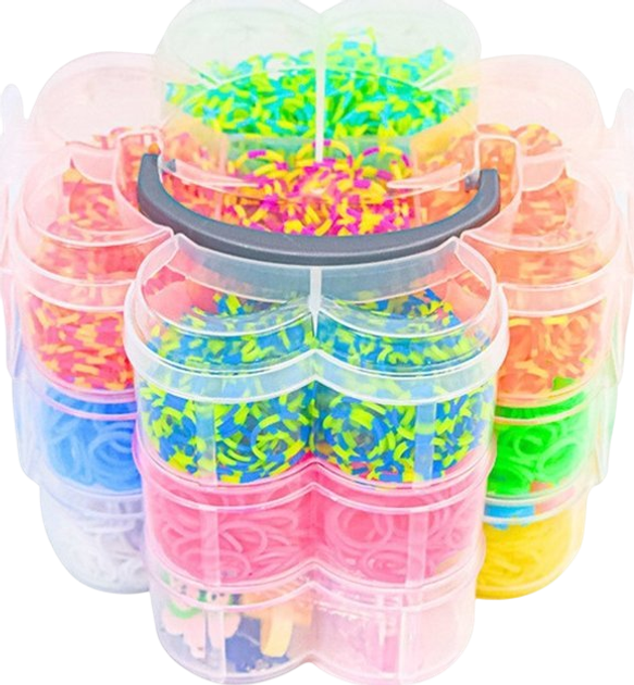 Zestaw gumek do tworzenia bransoletek LeanToys DIY 4500 elementów (5905991023432) - obraz 4
