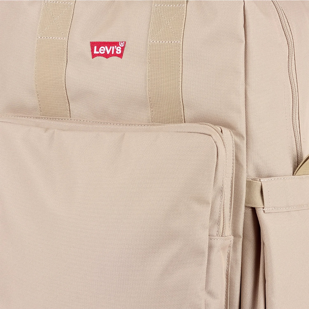 Рюкзак чоловічий тканинний вміщує формат А4 Levi's D7572-0014 Бежевий (7626725672365) - зображення 4