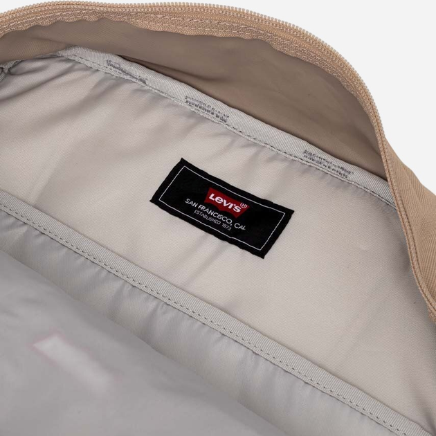 Рюкзак чоловічий тканинний вміщує формат А4 Levi's D7572-0014 Бежевий (7626725672365) - зображення 5