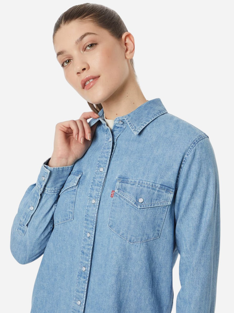 Koszula damska jeansowa Levi's 16786-0018 M Błękitna - obraz 4