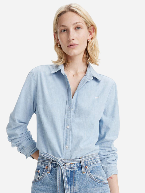 Сорочка бавовняна жіноча Levi's 34574-0043 XL Блакитна (5401157468869) - зображення 3