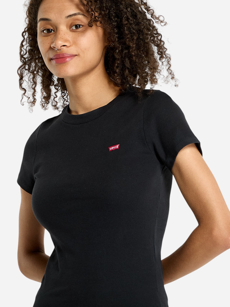 Футболка бавовняна жіноча Levi's 000KK-0001 XS Чорна (5401157387924) - зображення 3