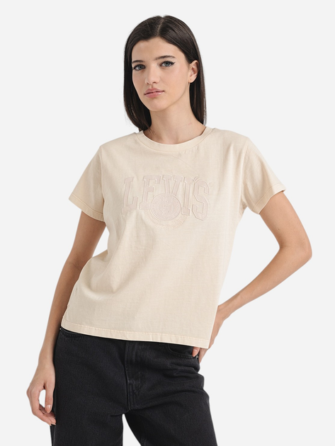 Koszulka damska bawełniana Levi's A8804-0029 L Beżowa - obraz 1
