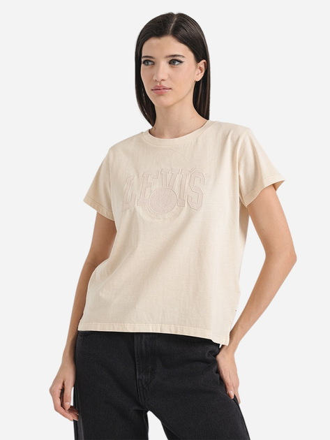 Футболка бавовняна жіноча Levi's A8804-0029 L Бежева (5401157561638) - зображення 3