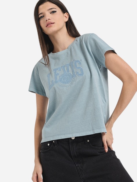 Koszulka damska bawełniana Levi's A8804-0030 XS Błękitna - obraz 1