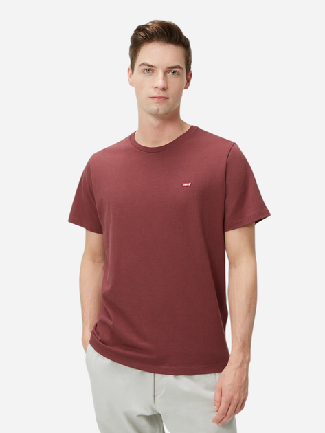 Футболка бавовняна довга чоловіча Levi's 56605-0199 XL Бордова (5401157005095) - зображення 1