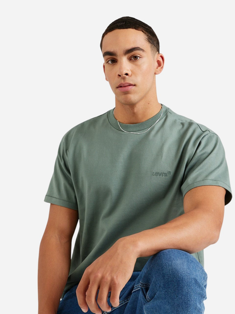 Koszulka męska bawełniana Levi's A0637-0101 M Zielona - obraz 4
