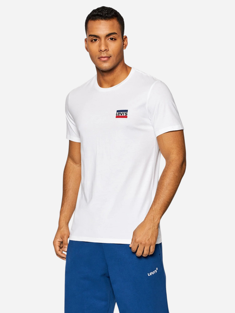 Zestaw koszulek męskich bawełnianych Levi's 79681-0015 M 2 szt Biały/Granatowy - obraz 2