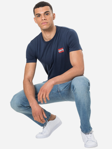 Zestaw koszulek męskich Levi's 79681-0015 M 2 szt Biały/Granatowy - obraz 7