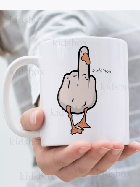 Кружка Гусь с принтом керамическая чашка Duck 330 мл Uk_86 - Фото 1 Кружка Гусь с принтом керамическая чашка Duck 330 мл Uk_86 - изображение 1