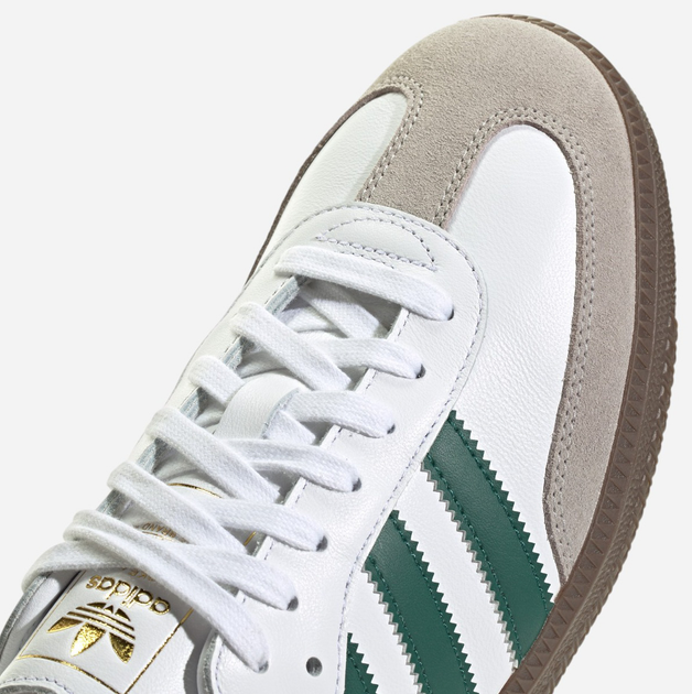 Sneakersy damskie do kostki adidas Samba JH8797 37.5 (4.5UK) Białe/Zielone/Szare - obraz 6