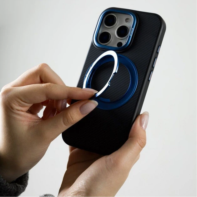 Чохол Прув Reinforce Case with Magnetic Ring MagSafe для Apple iPhone 15 black - Фото 6 Чохол Прув Reinforce Case with Magnetic Ring MagSafe для Apple iPhone 15 black - зображення 6