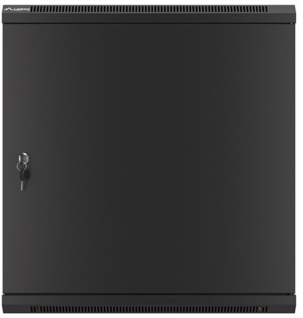 Szafka wisząca rack Lanberg 19" 12U 600x450 RAL9004 (WF01-6412-00B) - obraz 3